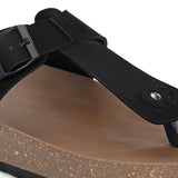 Black Men's casual slip-on closure sandal