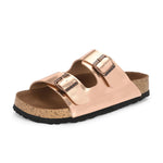 Women's casual flat heel buckle strap sandal