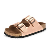 Women's casual flat heel buckle strap sandal