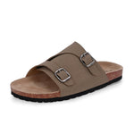 Men's casual sandals with slip-on style and buckle strap