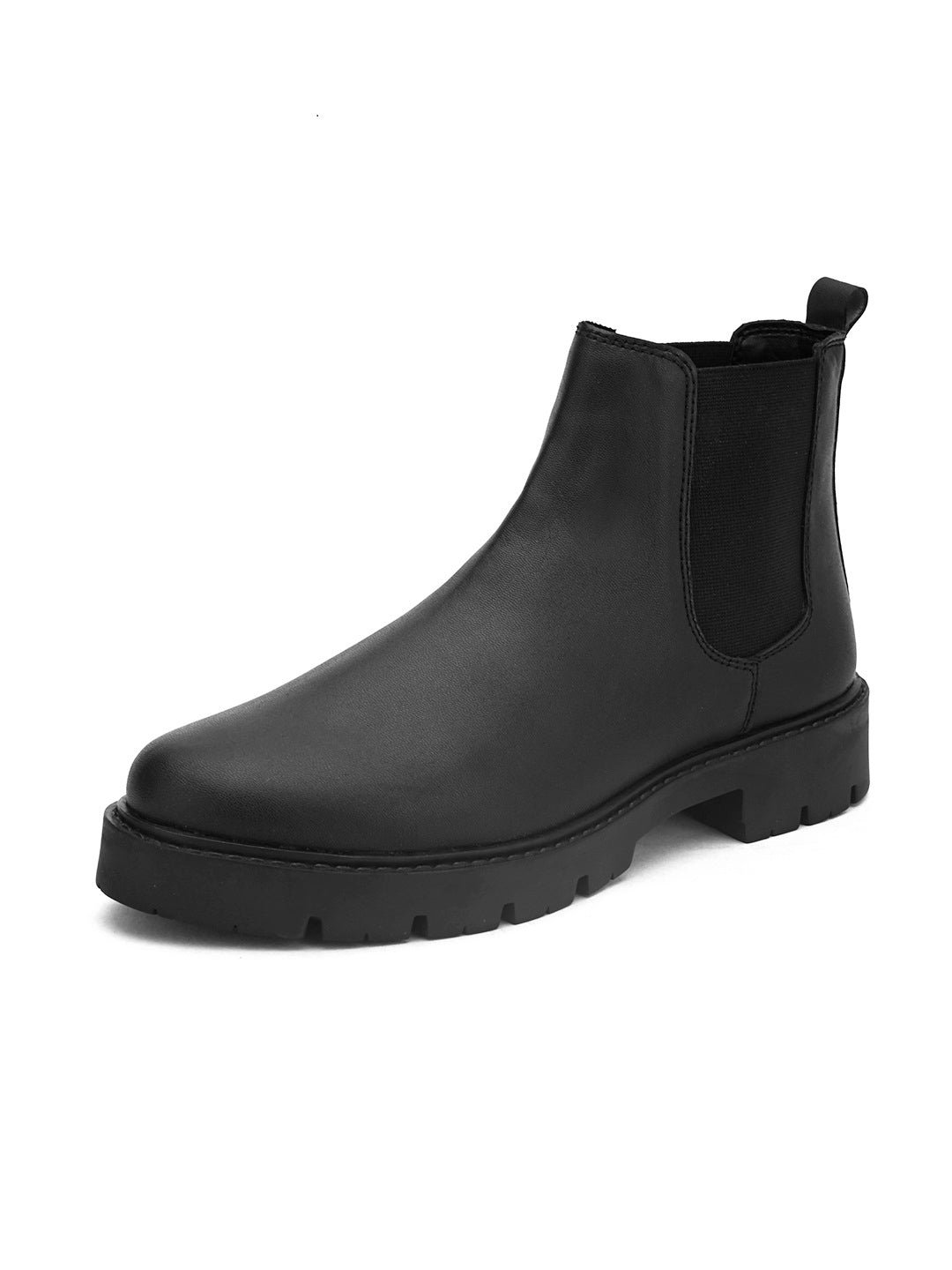 Matte Black Block Heel Boots