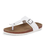 White Men's casual slip-on footbed sandal