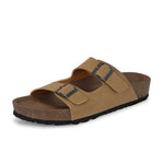 Men's casual flat heel buckle strap sandal