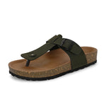 Olive Men's casual slip-on closure sandal