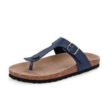 Blue Men's casual slip-on footbed sandal