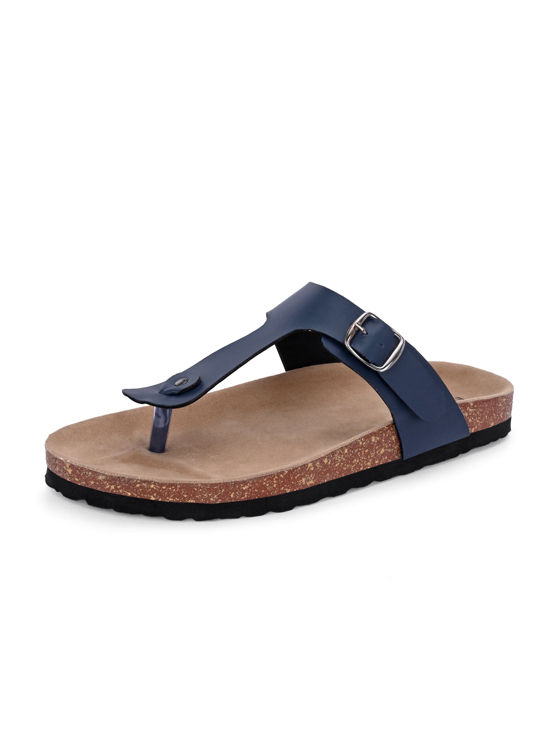 Blue Men's casual slip-on footbed sandal