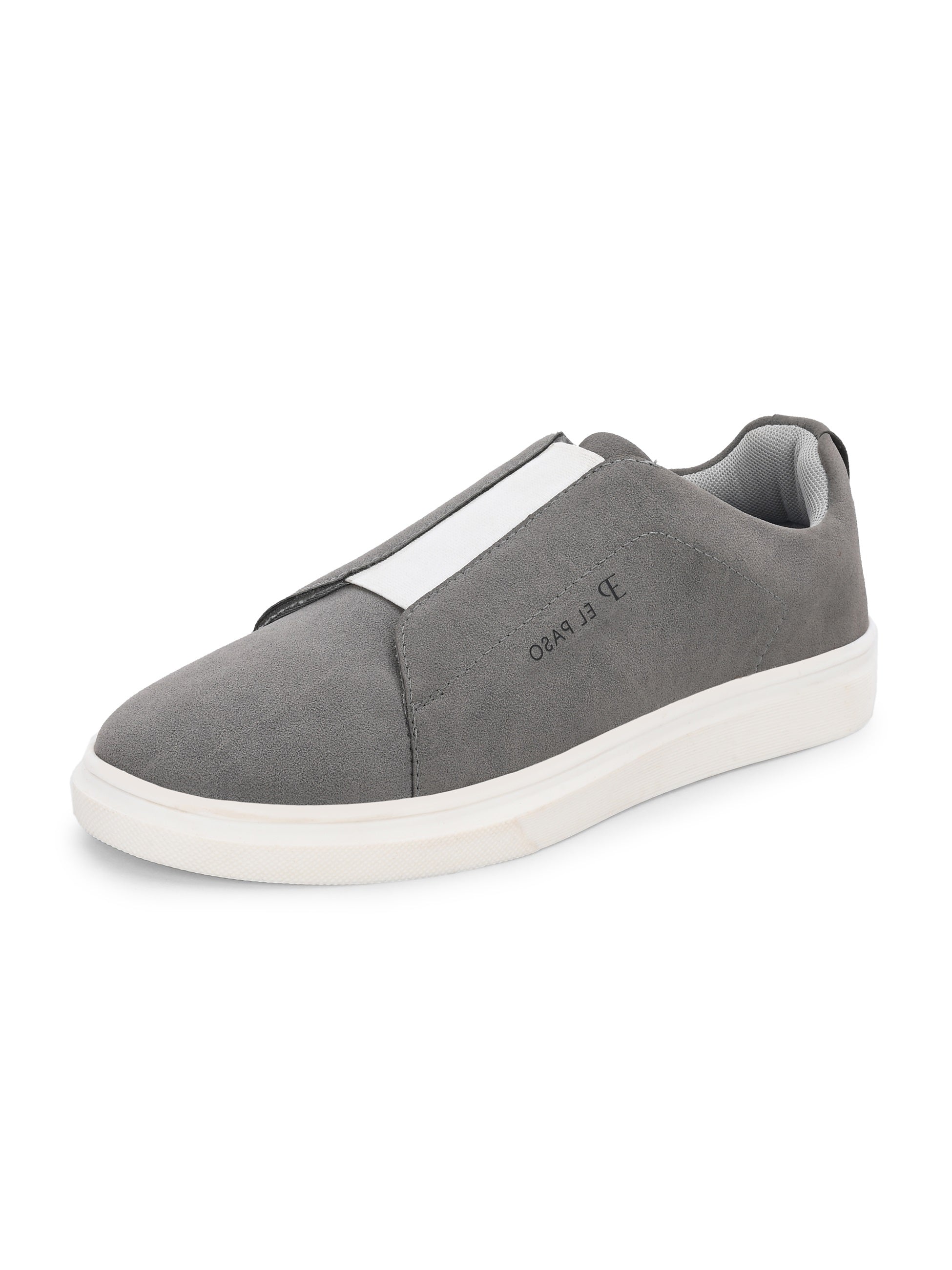 Grey colour Men's casual slip-on sneakers