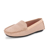 Stylish pink woven loafer with textured design