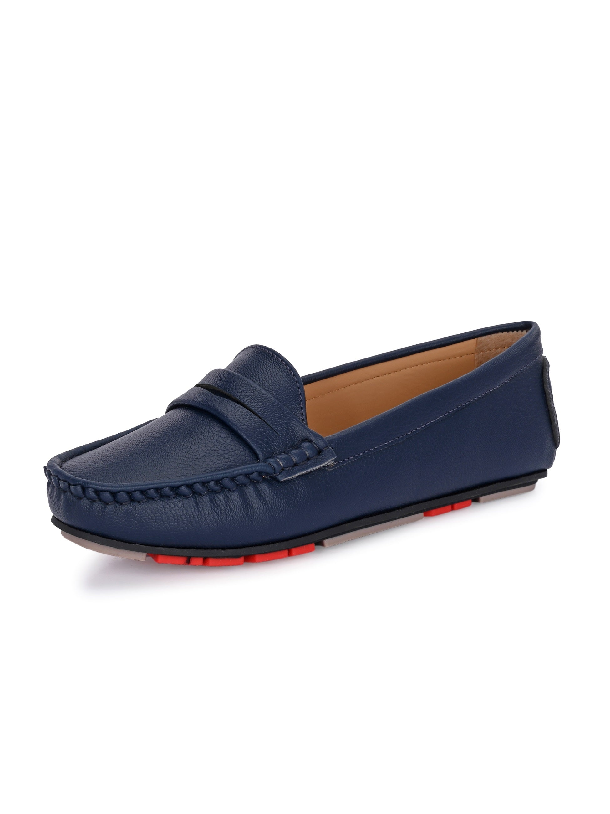 Navy Blue Slip-On Women Loafers