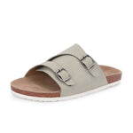 Men's casual sandals with slip-on style and buckle strap