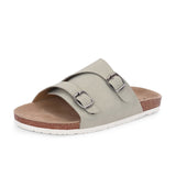 Men's casual sandals with slip-on style and buckle strap