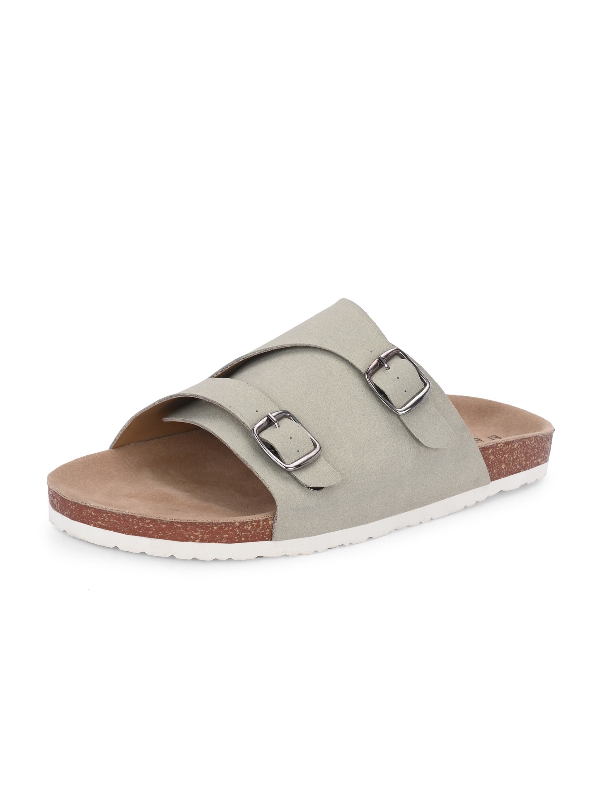 Men's casual sandals with slip-on style and buckle strap