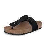 Black Men's casual slip-on closure sandal