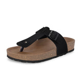 Black Men's casual slip-on closure sandal