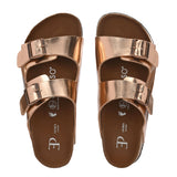 Women's casual flat heel buckle strap sandal