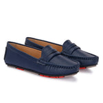 Navy Blue Slip-On Women Loafers