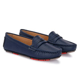 Navy Blue Slip-On Women Loafers