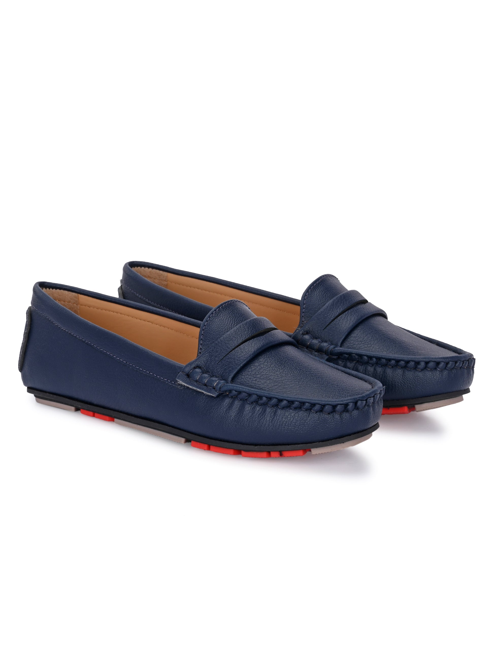 Navy Blue Slip-On Women Loafers