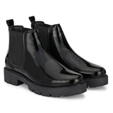 Matte Black Block Heel Boots