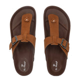 Tan Men's casual slip-on closure sandal