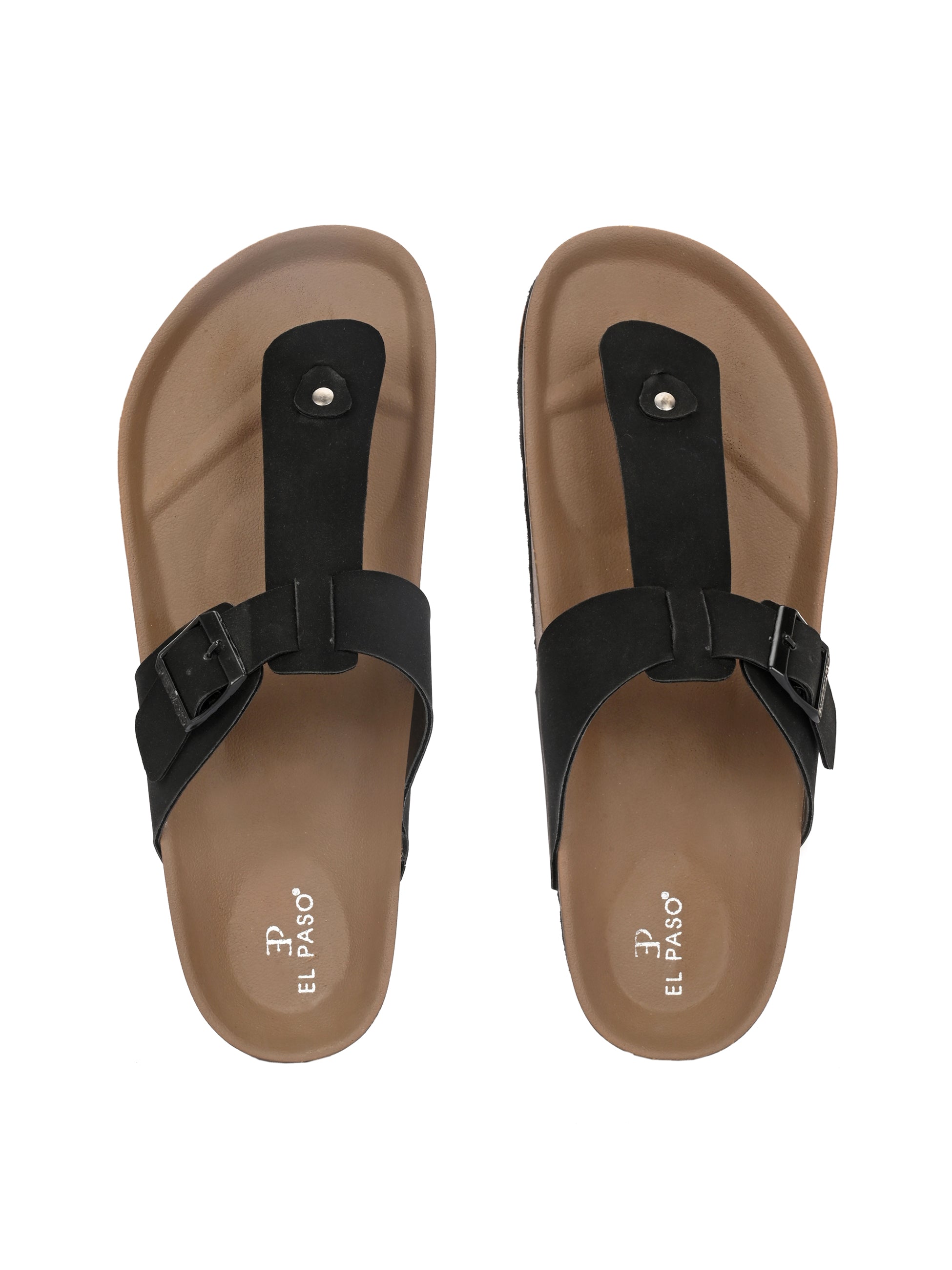 Black Men's casual slip-on closure sandal