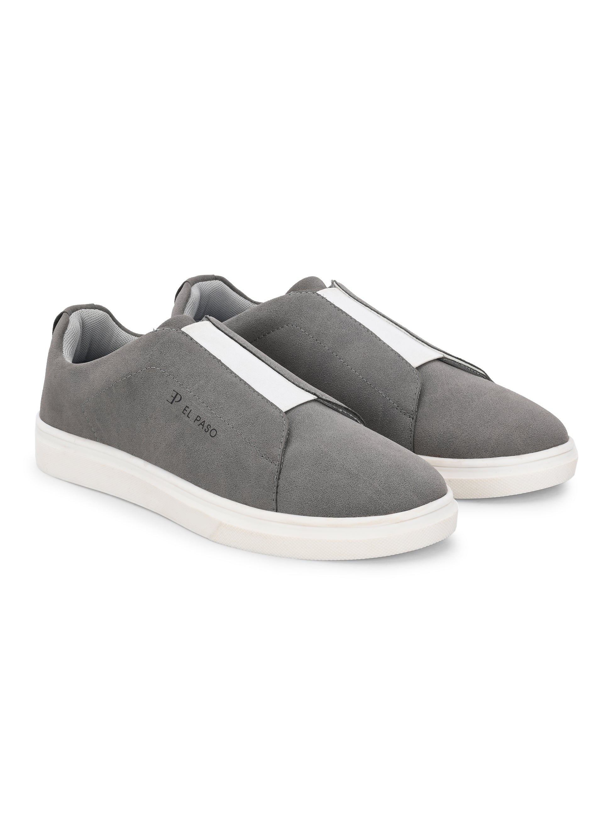 Grey colour Men's casual slip-on sneakers