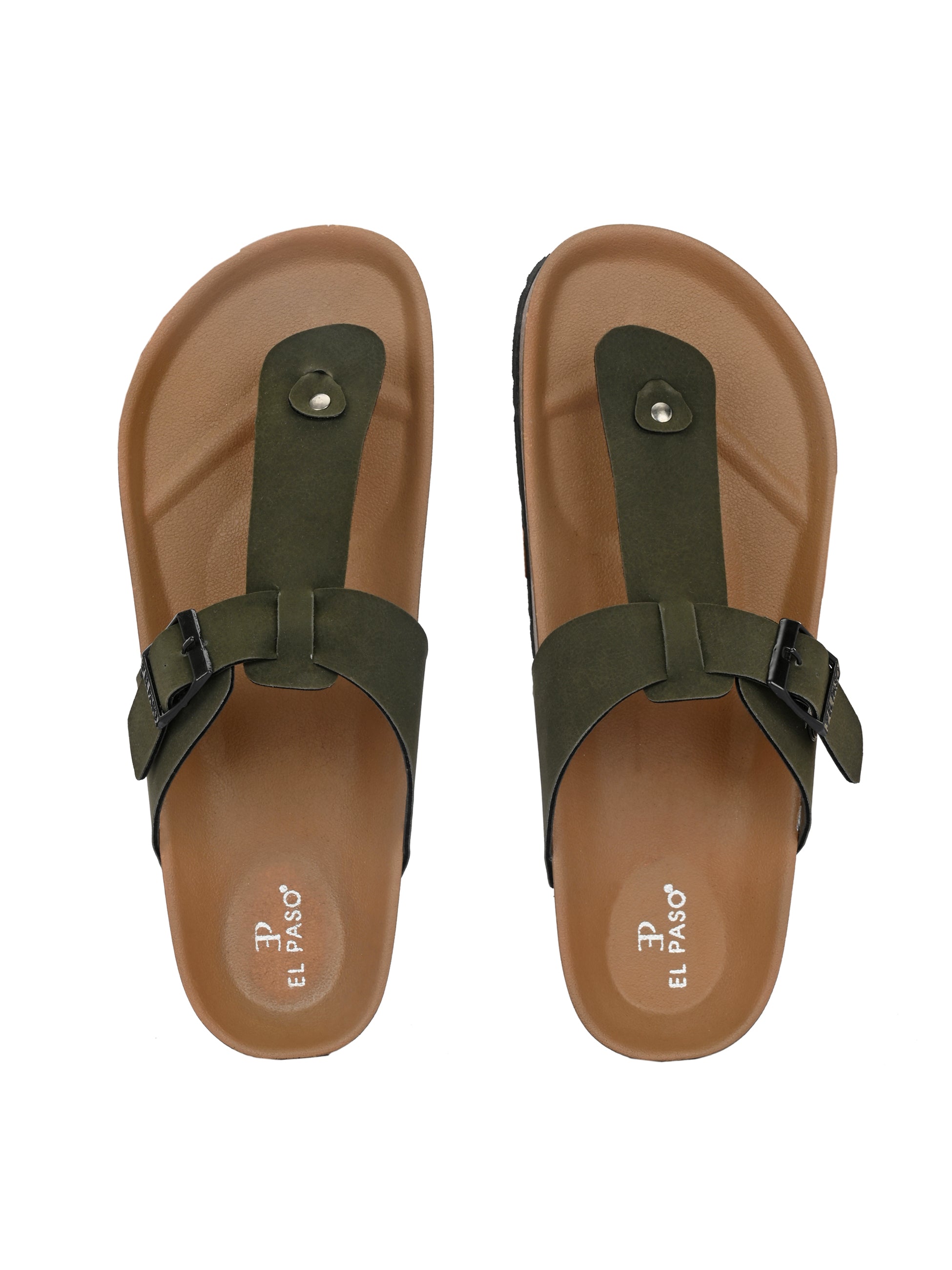 Olive Men's casual slip-on closure sandal