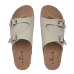 Men's casual sandals with slip-on style and buckle strap