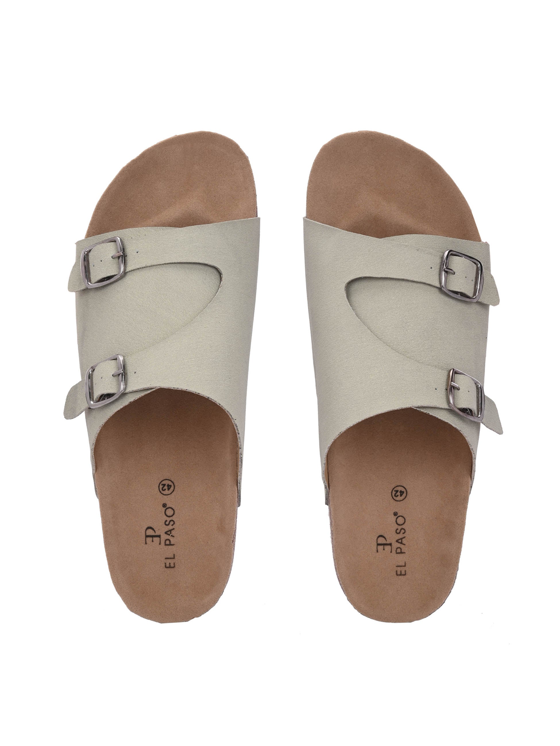 Men's casual sandals with slip-on style and buckle strap