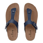 Blue Men's casual slip-on footbed sandal