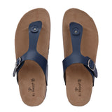 Blue Men's casual slip-on footbed sandal