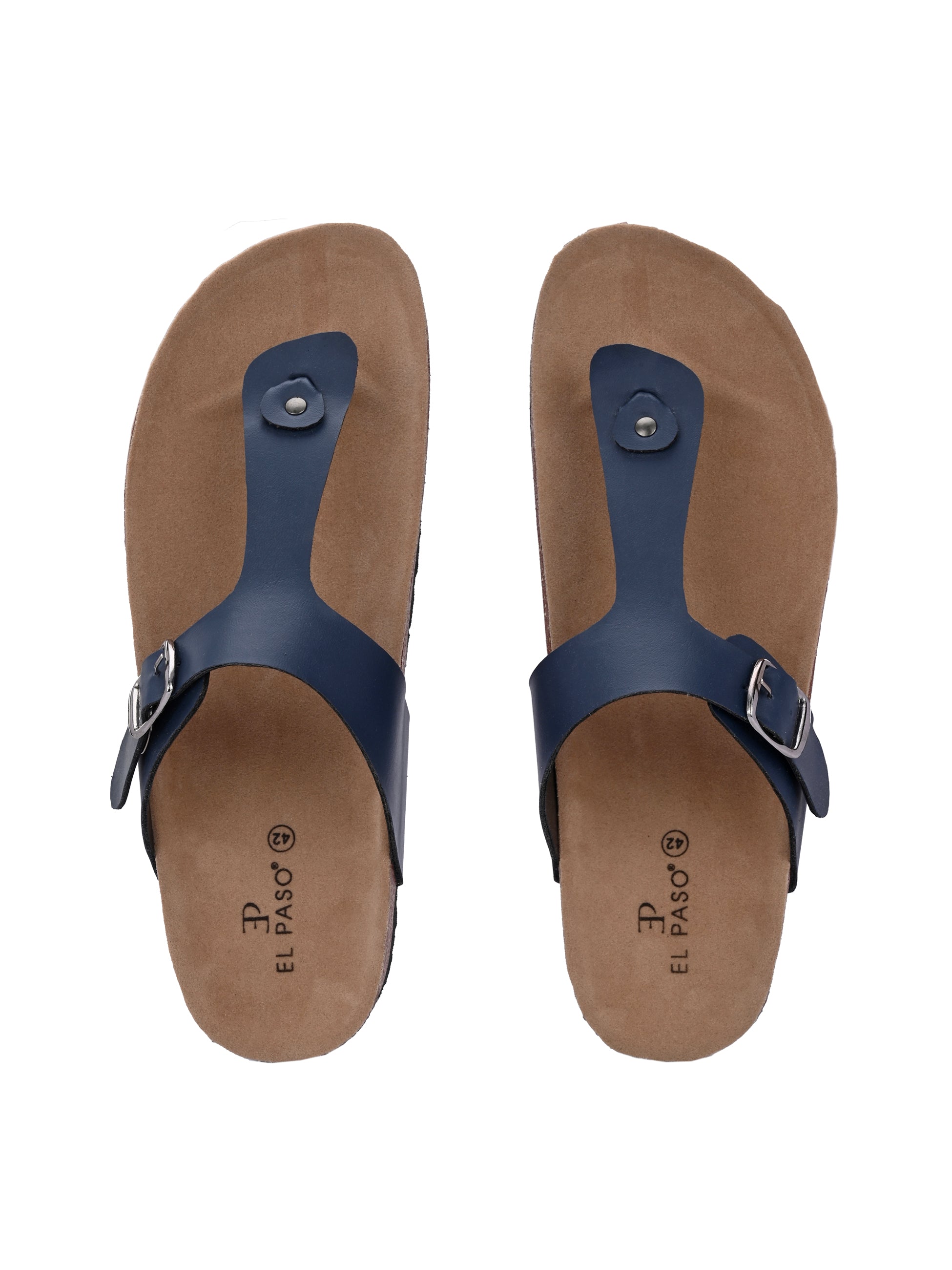 Blue Men's casual slip-on footbed sandal