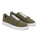 Olive colour Men's casual slip-on sneakers