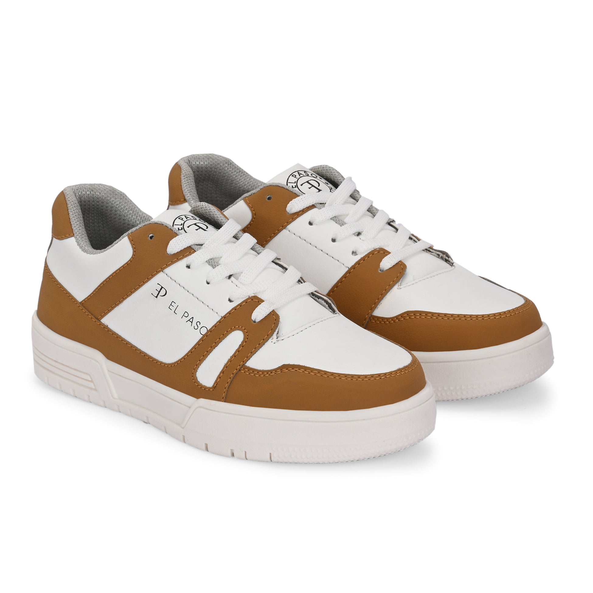 EL PASO Faux Leather Casual Shoes Lace Up Sneakers For Women - El Paso Fashion