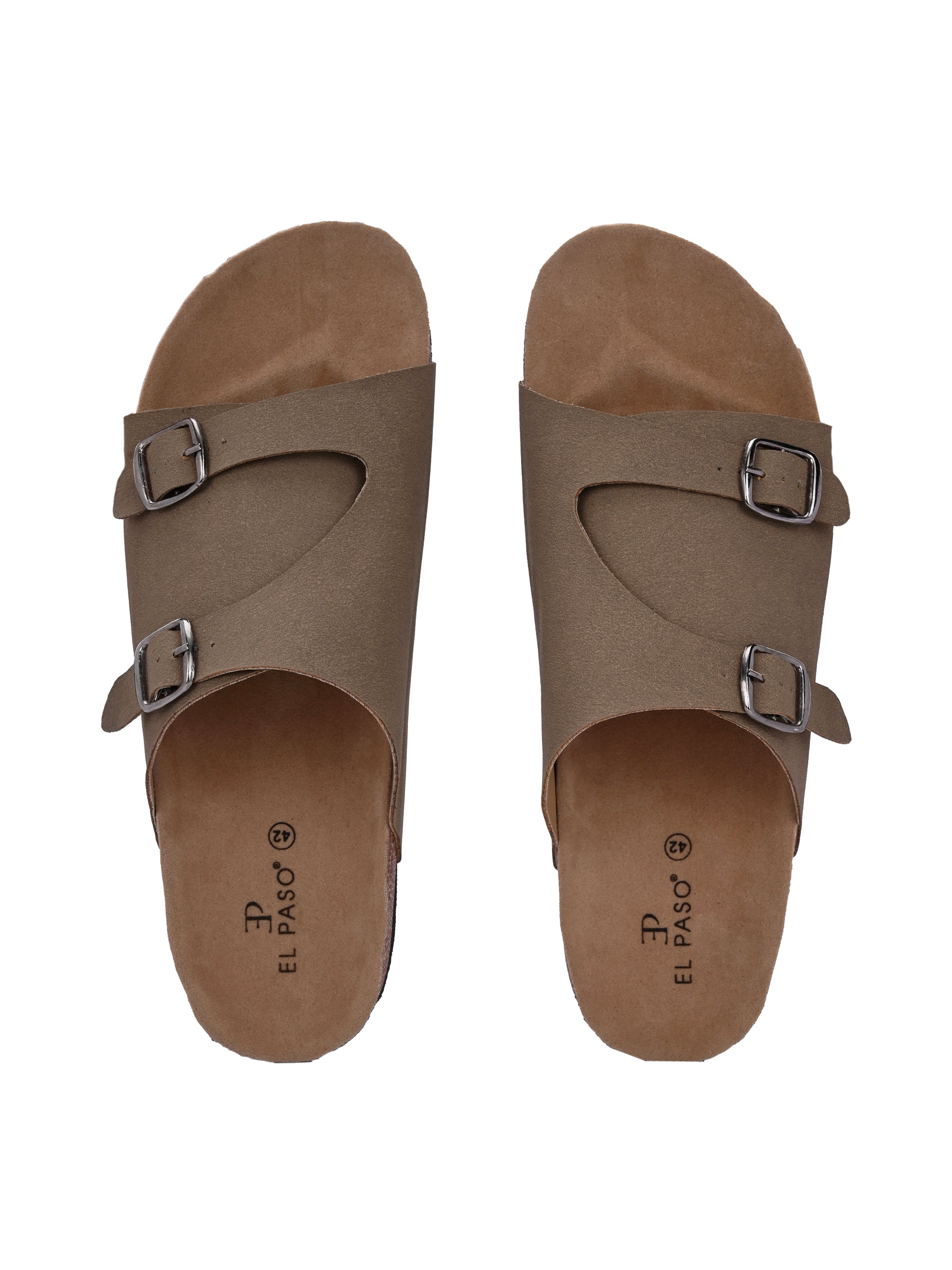 Men's casual sandals with slip-on style and buckle strap