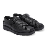 Men Shoe-Style Faux Leather Casual Slip On Sandals