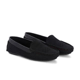 Stylish black woven loafer with textured design