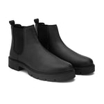 Matte Black Block Heel Boots