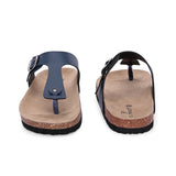 Blue Men's casual slip-on footbed sandal