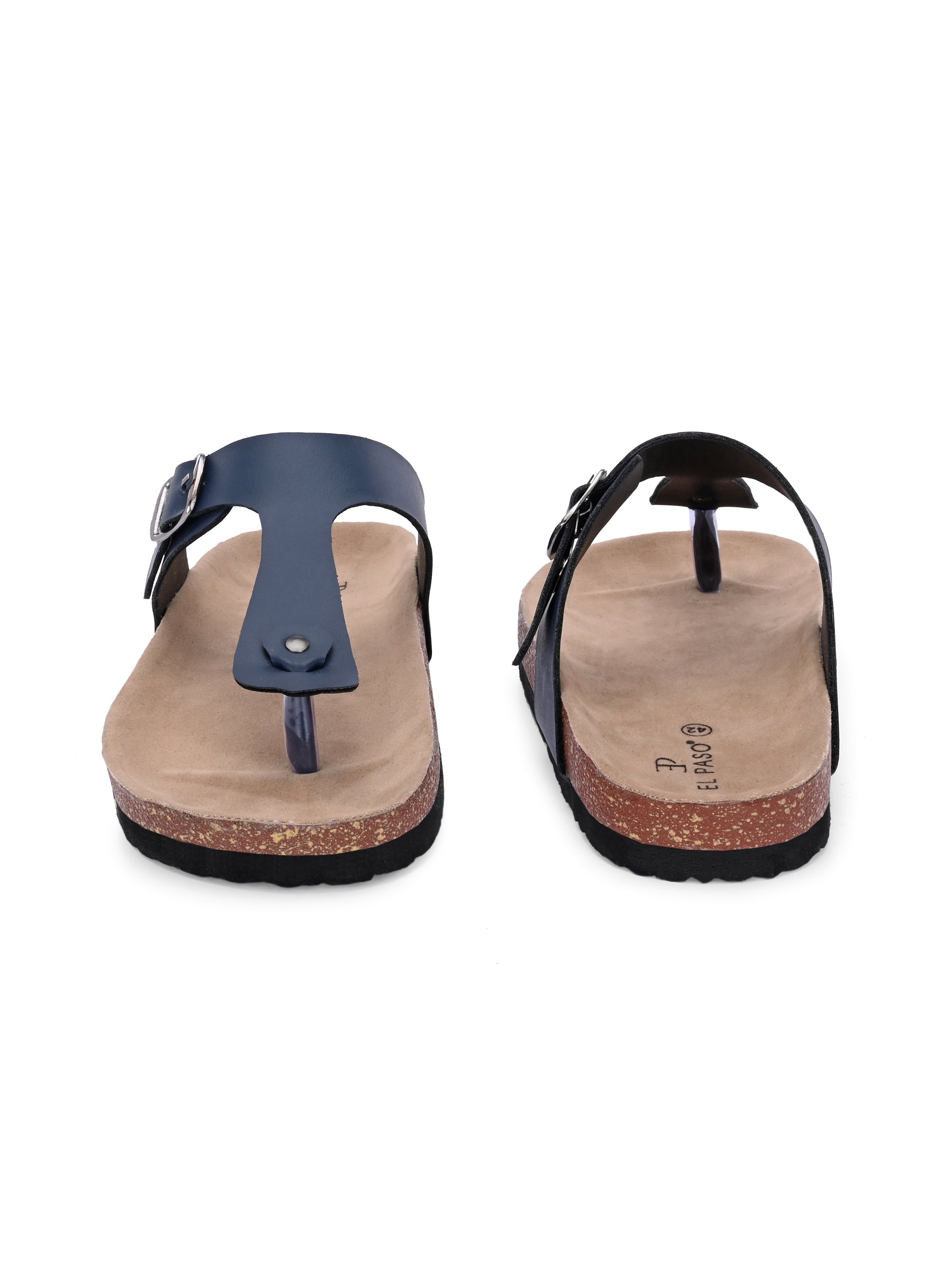 Blue Men's casual slip-on footbed sandal