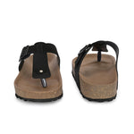 Black Men's casual slip-on closure sandal