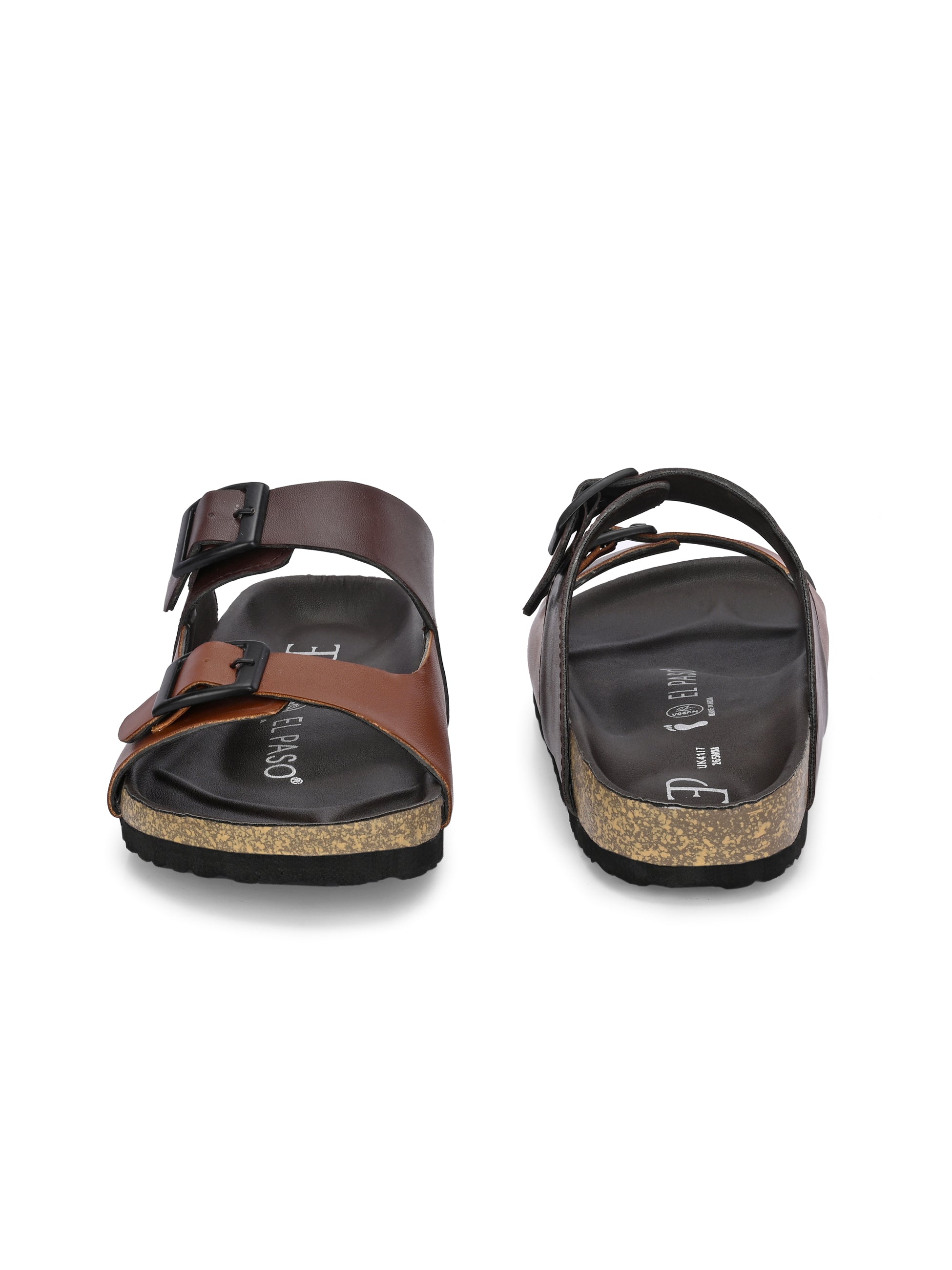 Elegant Sandstone Leather Slip-On Sandal - El Paso Fashion