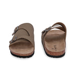 Men's casual sandals with slip-on style and buckle strap