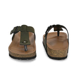 Olive Men's casual slip-on closure sandal