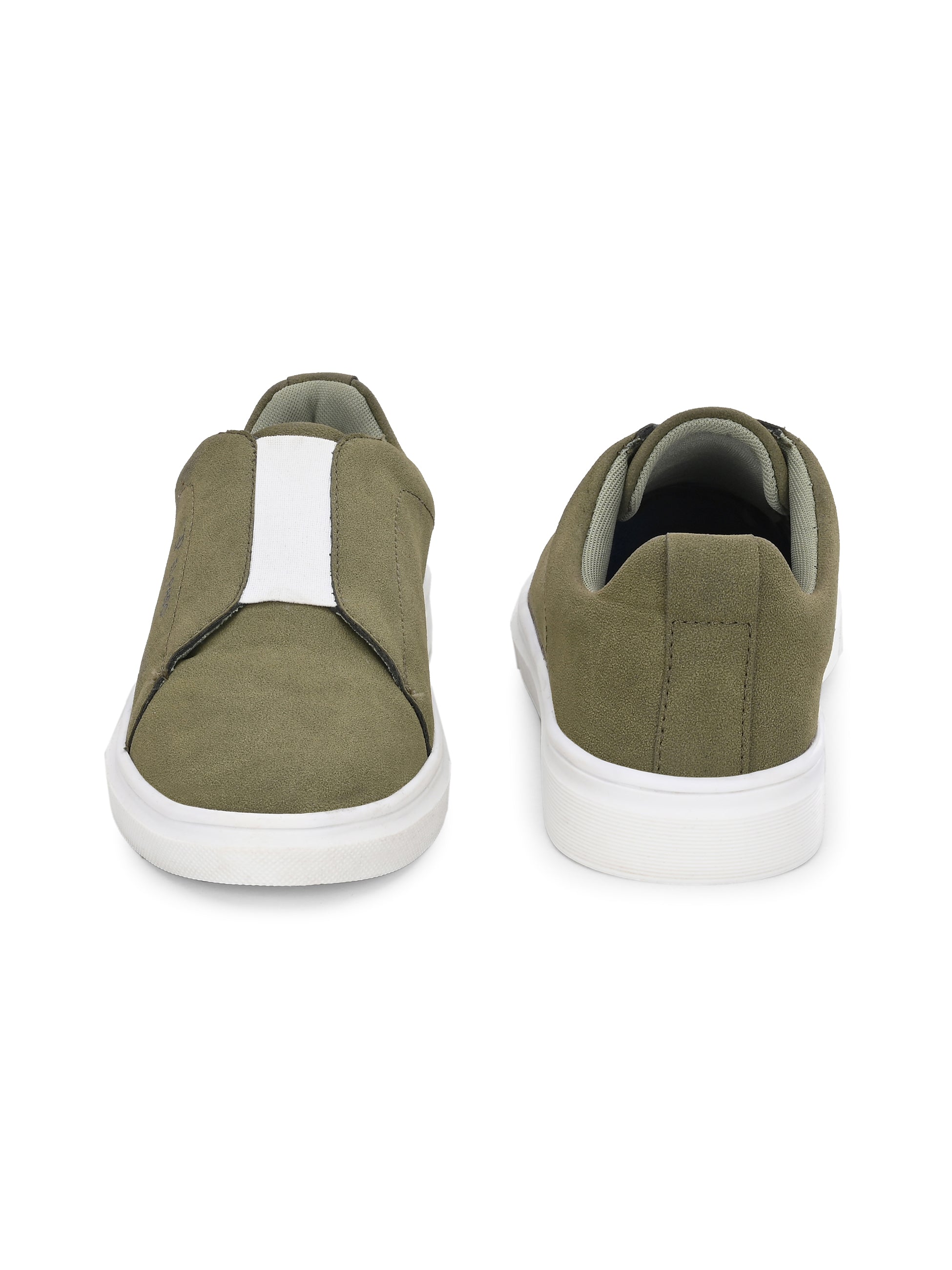 Olive colour Men's casual slip-on sneakers