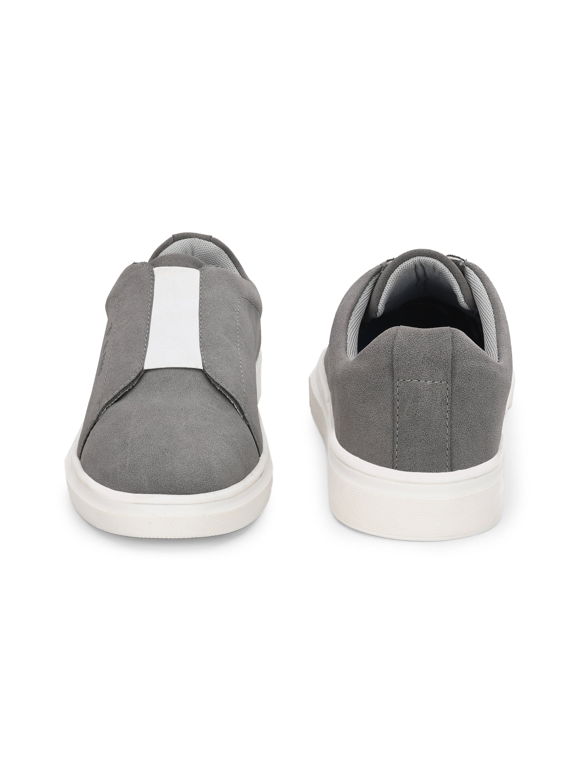 Grey colour Men's casual slip-on sneakers