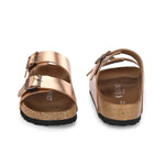 Women's casual flat heel buckle strap sandal