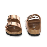 Women's casual flat heel buckle strap sandal