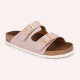 Luxurious Camel Leather Double-Strap Sandal For Women