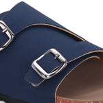 Men's casual sandals with slip-on style and buckle strap